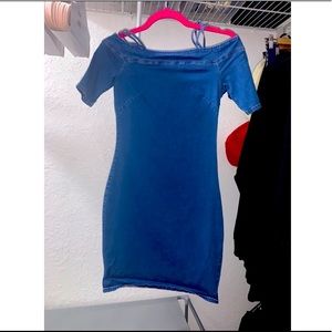 Denim mini dress